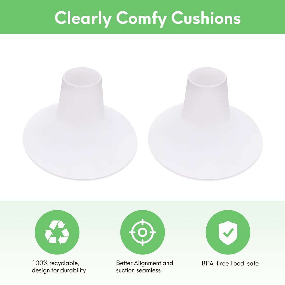 Mompmuir four-sizes cushion line adapts to different breast shapes.