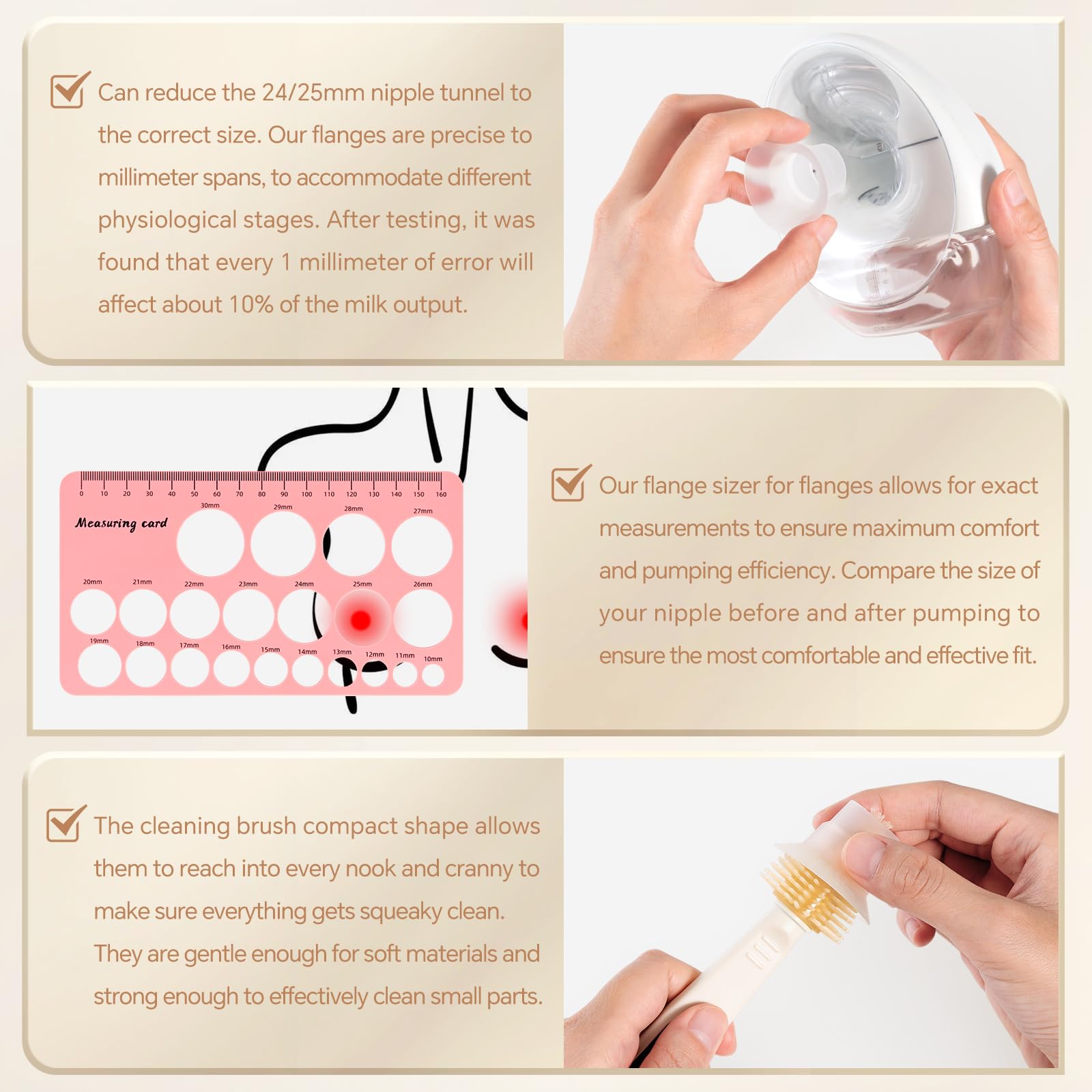 Mompmuir flange inserts 17mm pack helps tailor size for efficient milk expression