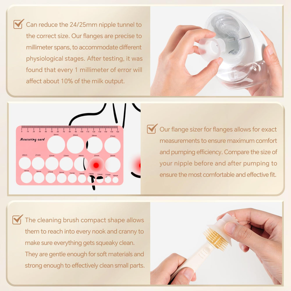 Mompmuir flange inserts 17mm pack helps tailor size for efficient milk expression