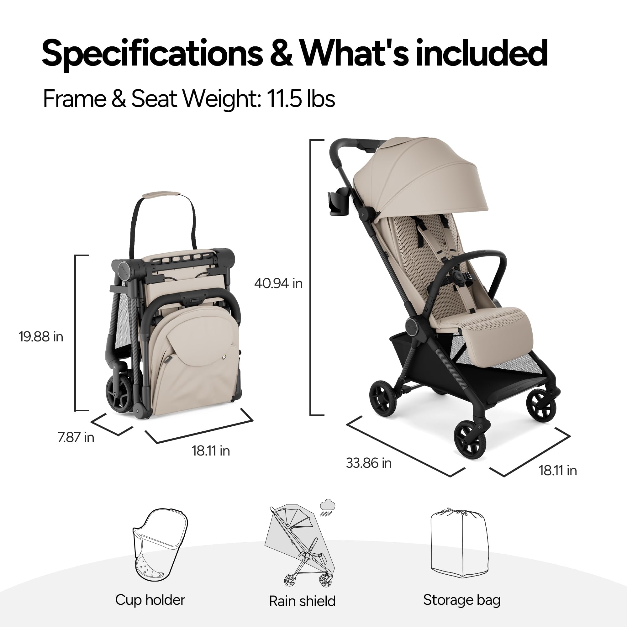 Mompush Nexis Carbon carry-on suitability and overhead-bin compatibility for travel.
