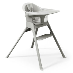 Mompush Olli 7-in-1 high chair fully assembled for easy family meals.