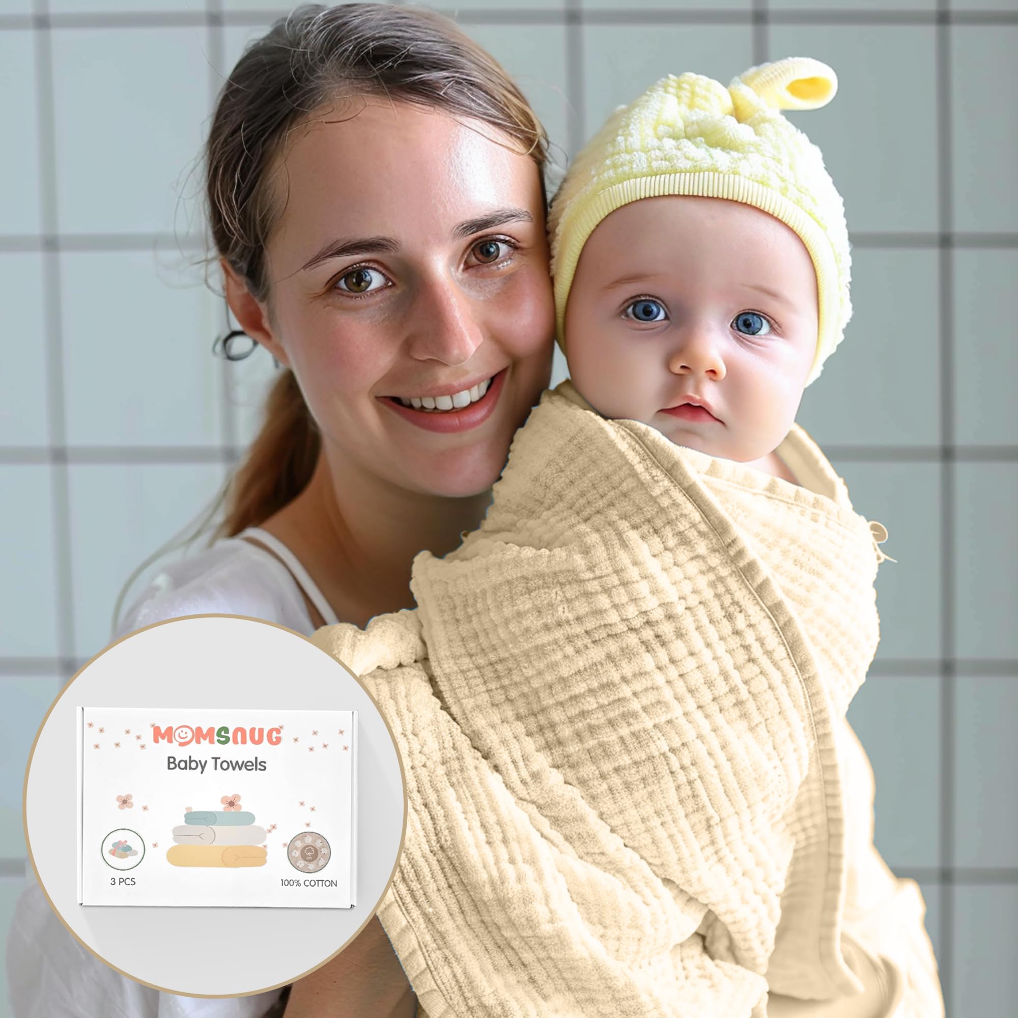 Momsnug towel drying with durable hemming designed for daily washing