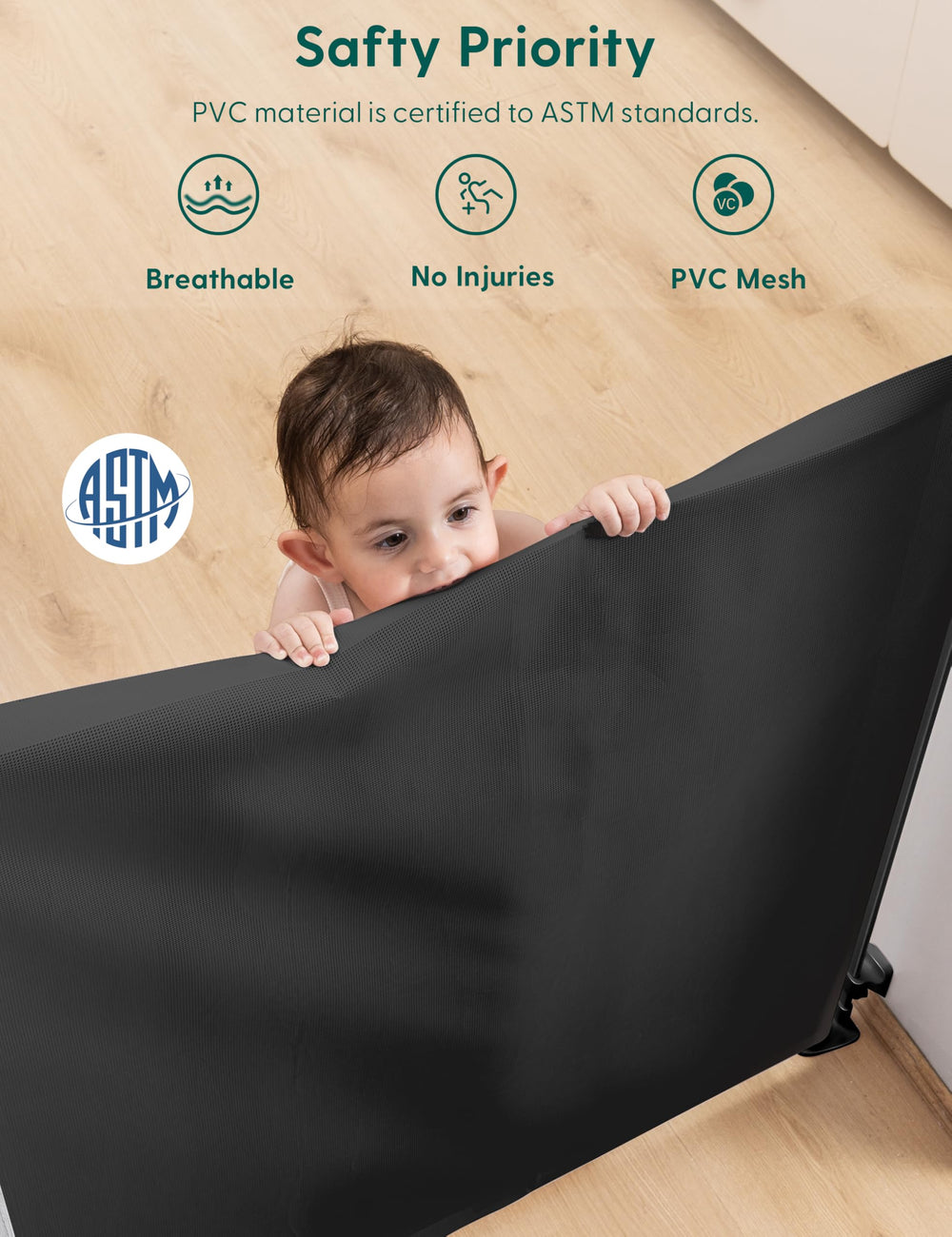 MOMSSY skirting-free frame design protects walls during installation