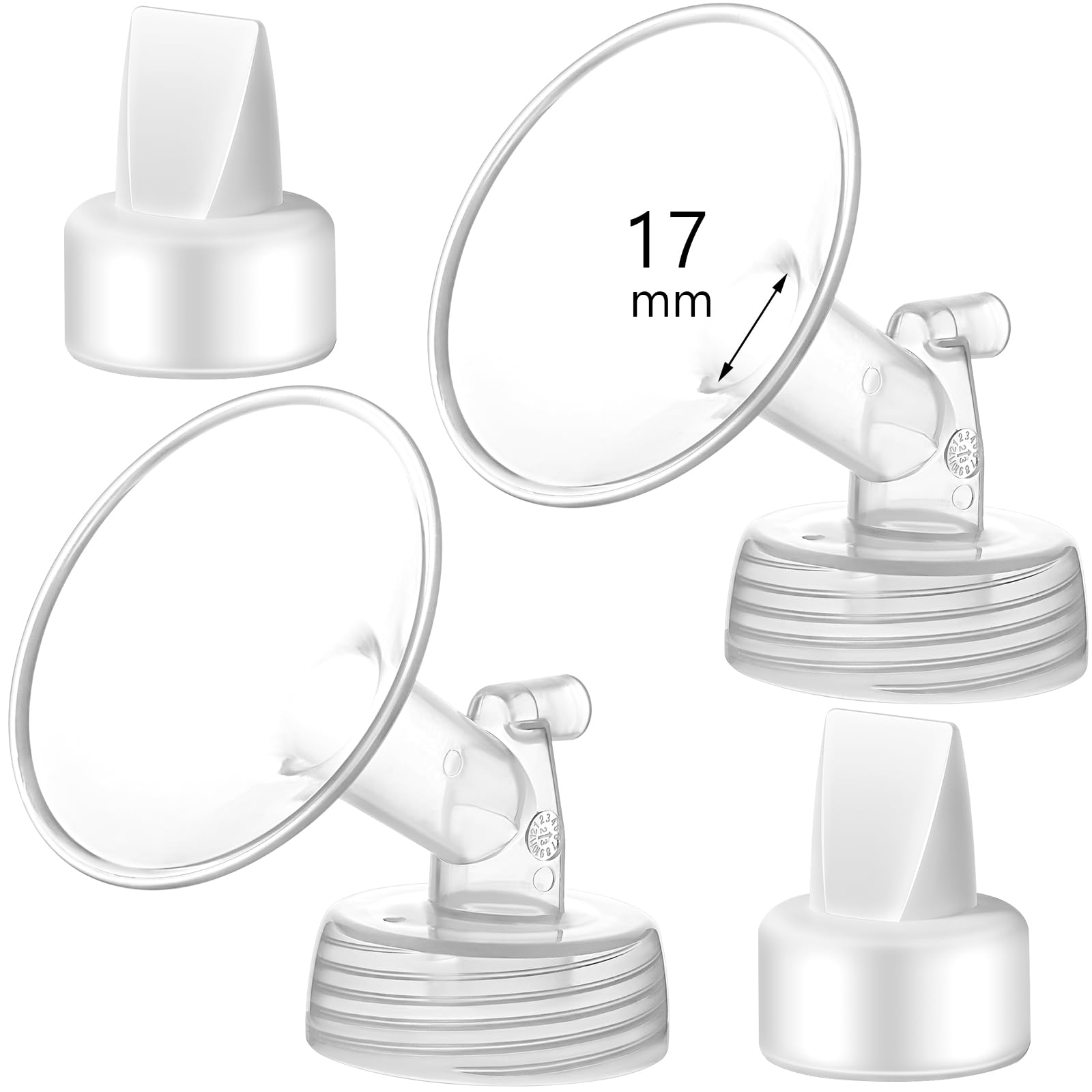 Momstouch 17mm flange with Spectra S1/S2 compatibility for comfortable pumping