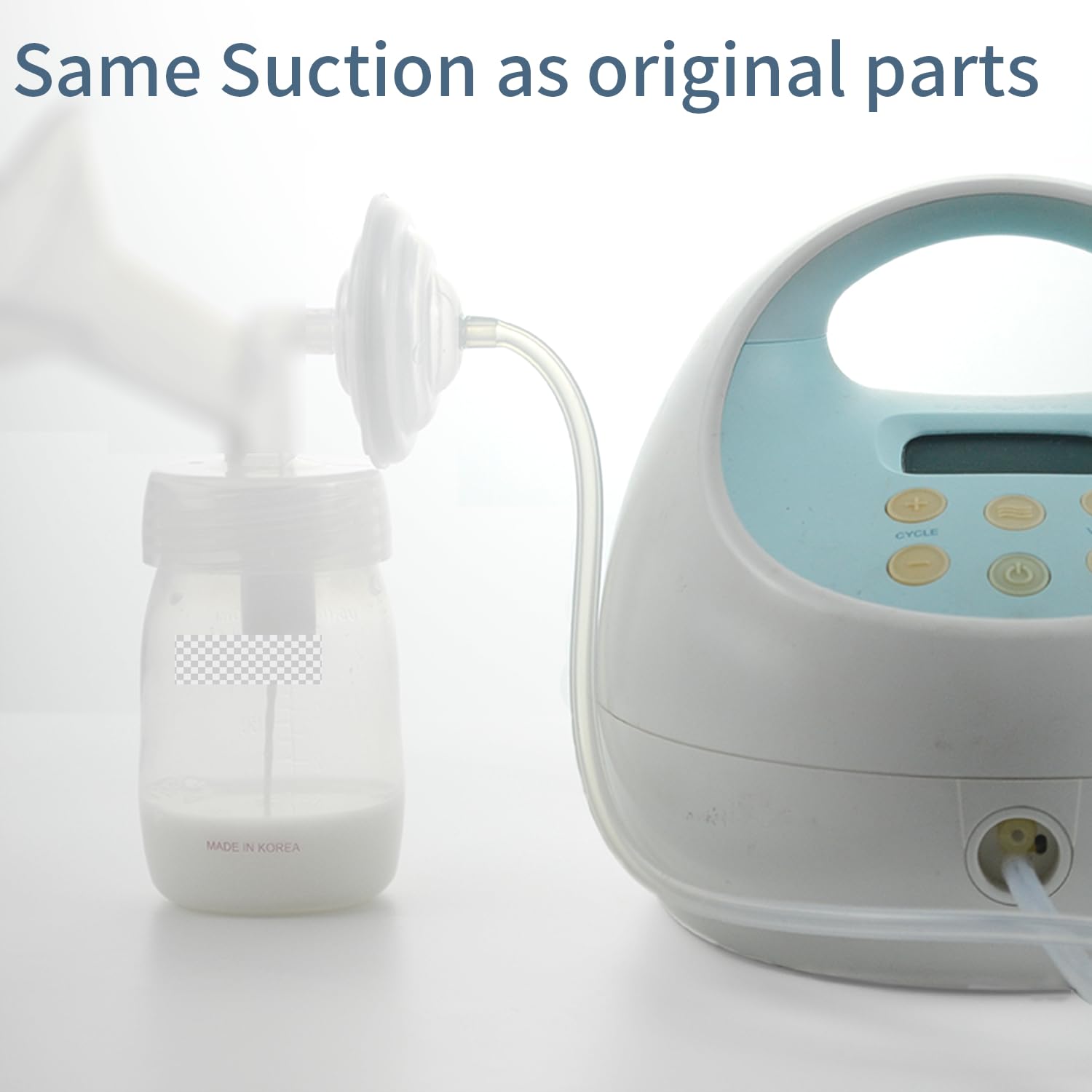 Momstouch BPA-free flange material for safe, reusable pumping components.