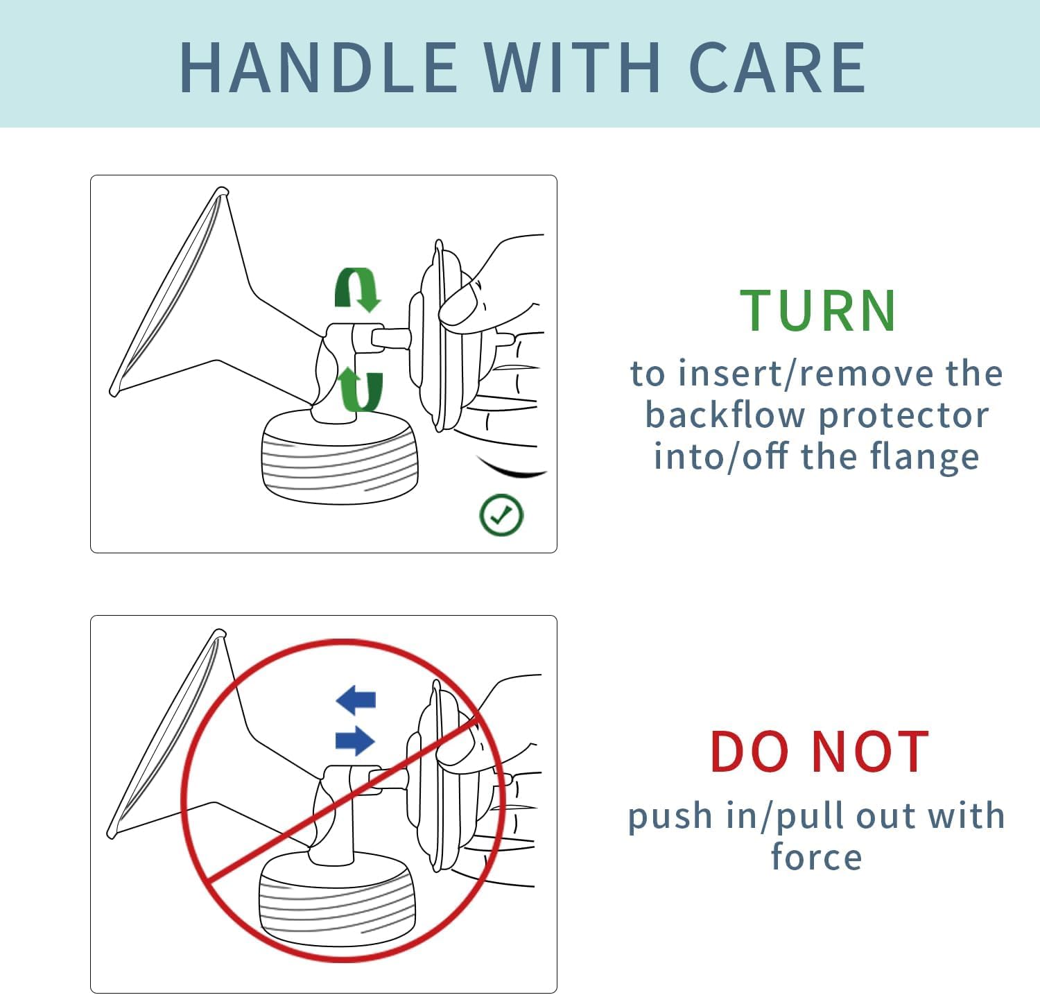Momstouch flange sizes chart helps find comfortable fit.