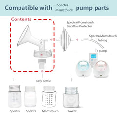 Momstouch wide-mouth bottle compatibility expands pump use.