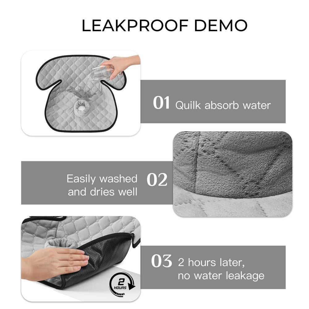 MOMSYLA black waterproof piddle pad on car seat for travel mess protection