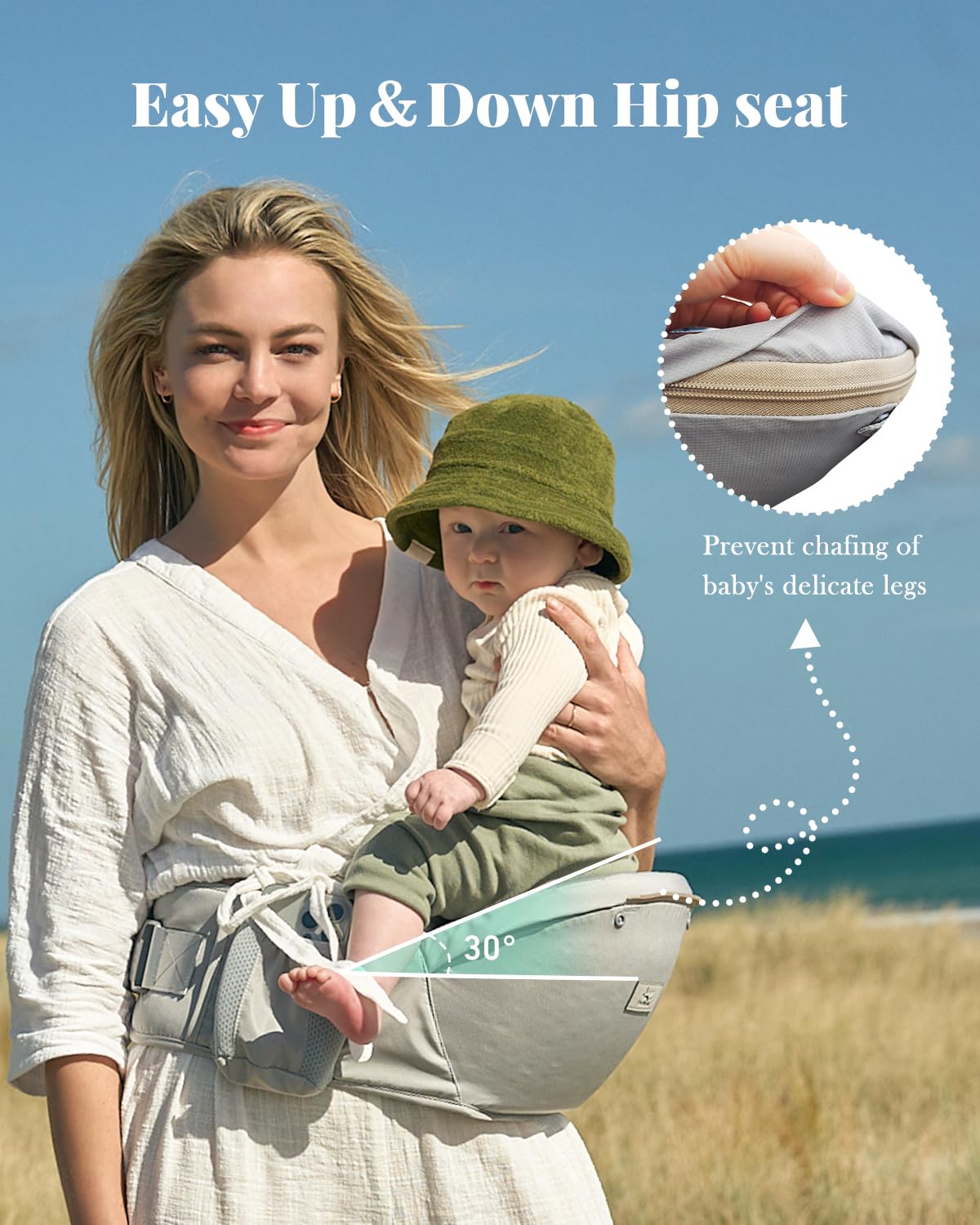MOMTORY soft skin-friendly fabric close-up for gentle baby wear