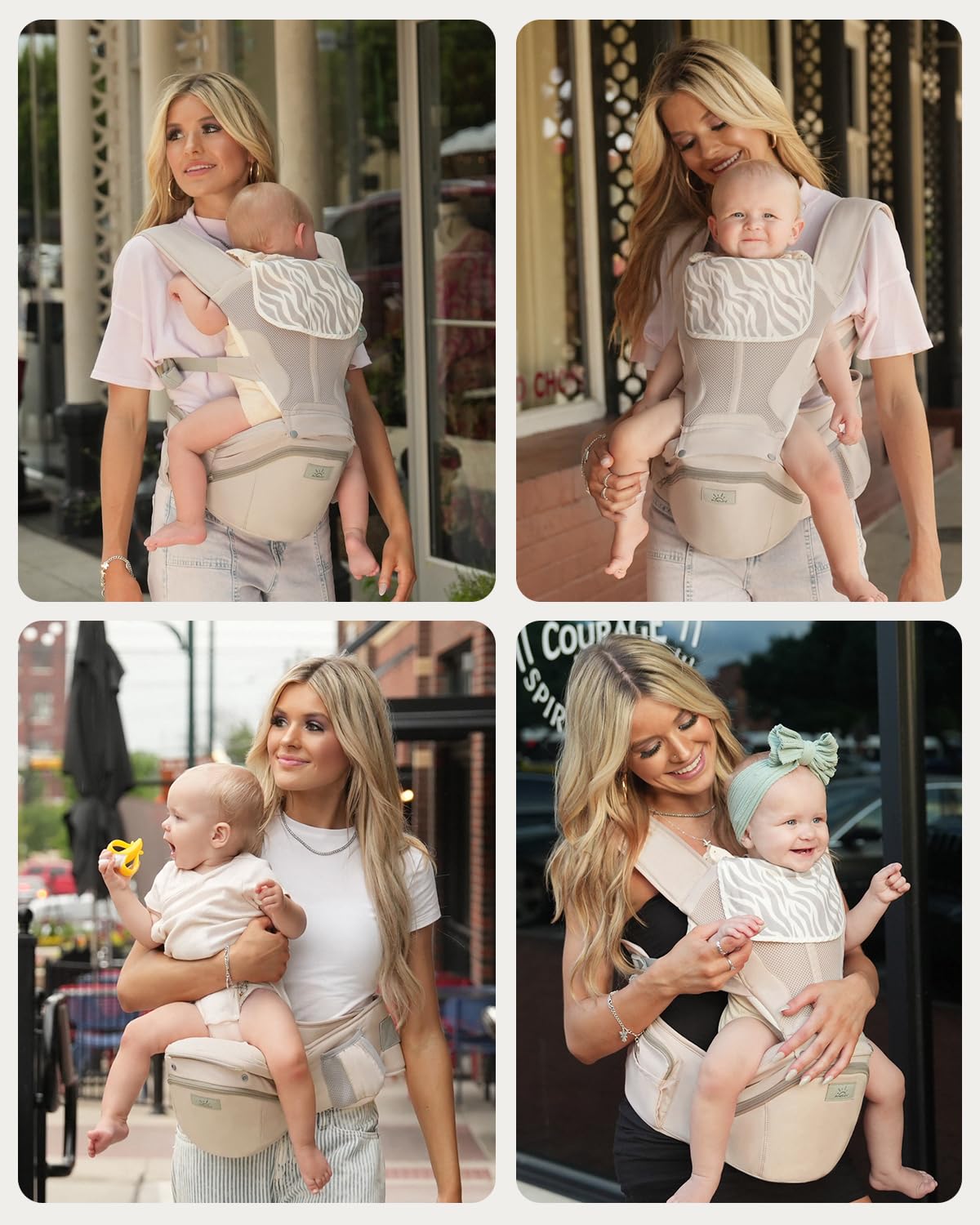 MOMTORY StowNGO Pro adjustable straps and waist belt close-up
