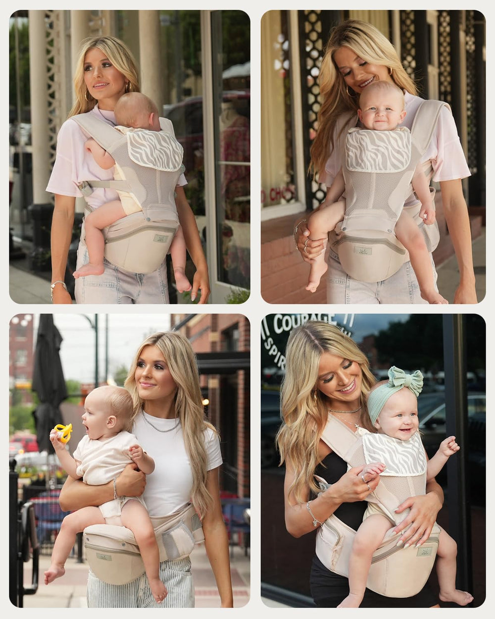 MOMTORY StowNGO Pro adjustable straps and waist belt close-up