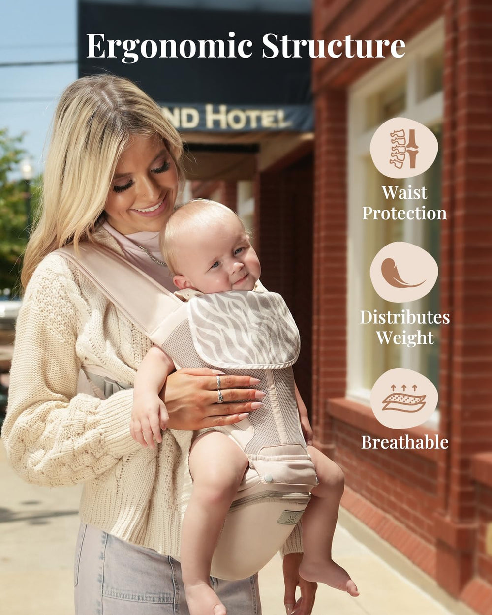 MOMTORY StowNGO Pro drool bib design emphasizes baby care
