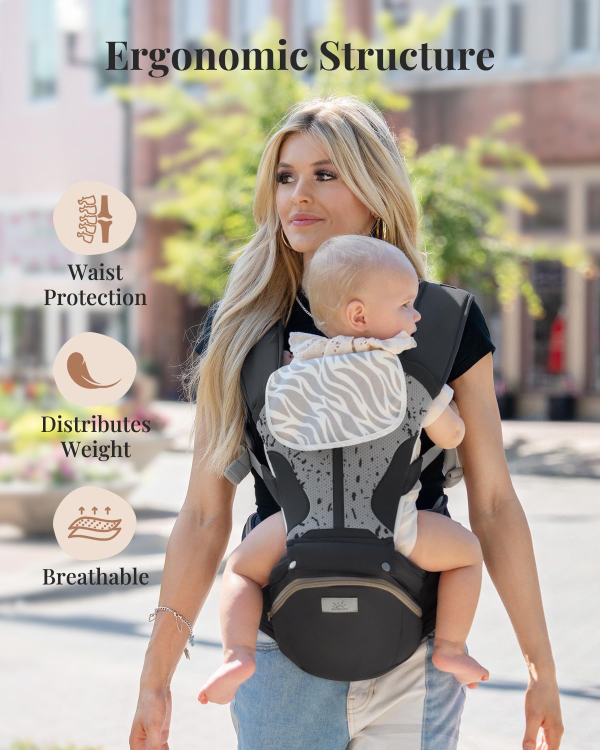 MOMTORY StowNGO Pro large storage pocket for quick access