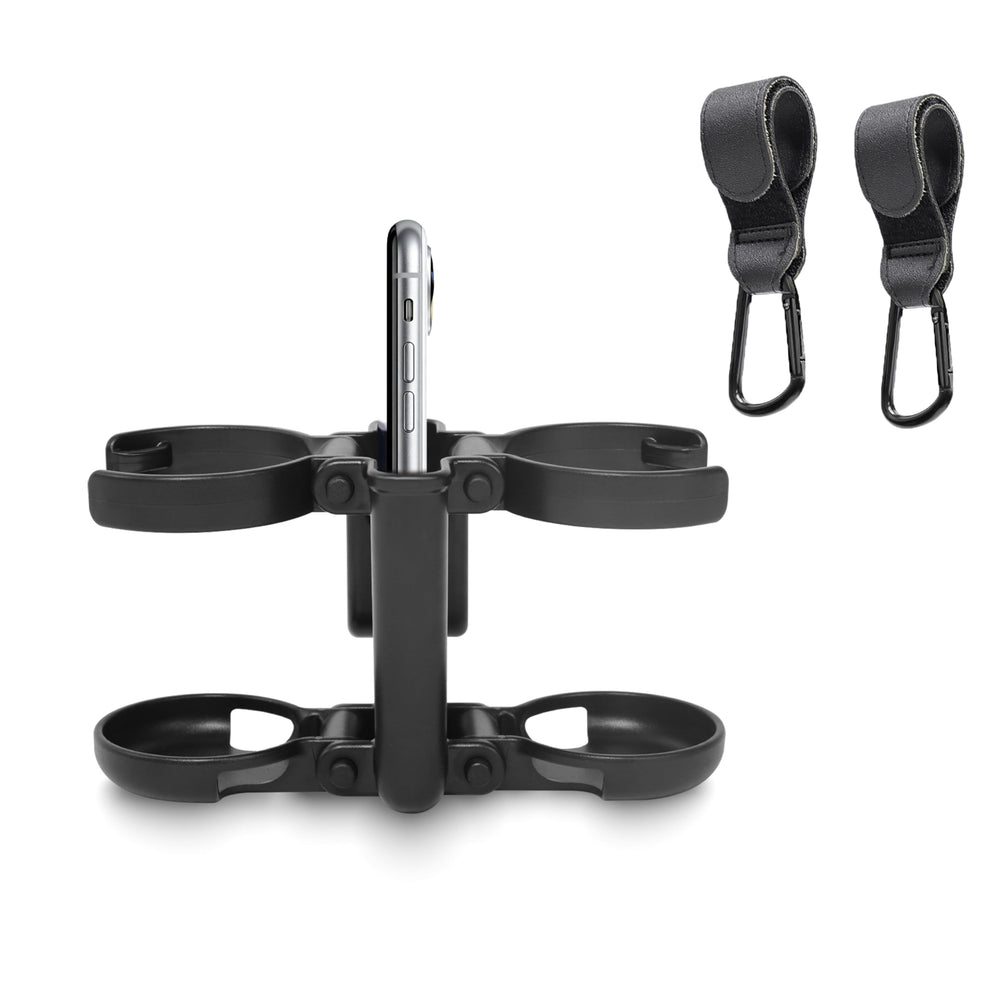MOMUMOMU stroller cup-holder-hooks secure on-the-go drinks during errands.