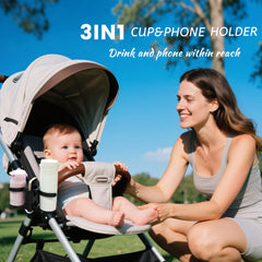 MOMUMOMU universal-stroller-hooks demonstrate versatile attachment for strollers, wheelchairs, and walkers.