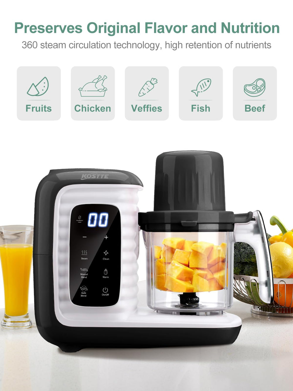 MOMYEASY bottle warmer feature helps ready milk quickly.