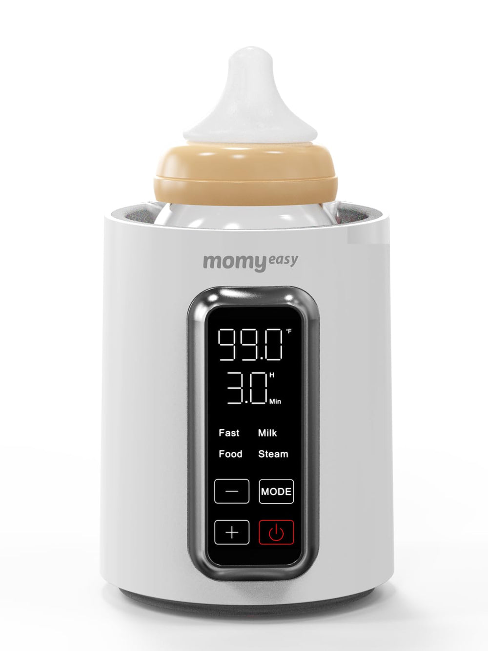 Momyeasy bottle warmer quick heat demonstrates fast warming for busy nights
