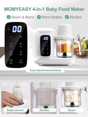 MOMYEASY bottle-warming function quickly warms milk for on-the-go feeds.