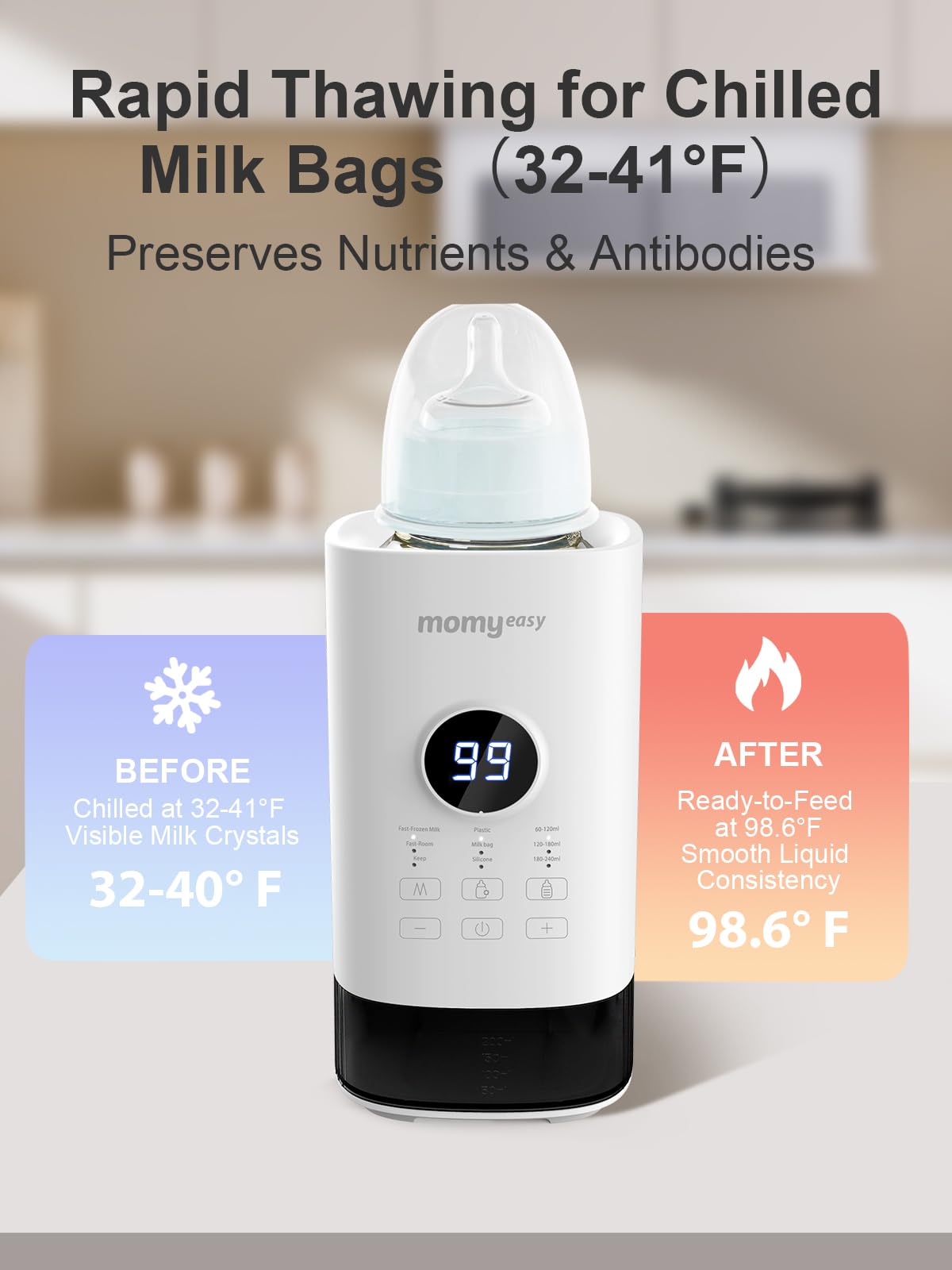 MOMYEASY dedicated home station design emphasizes 110V stability for 24/7 use.