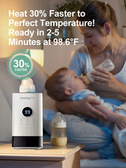 MOMYEASY digital display timer highlights precise temperature and timing.