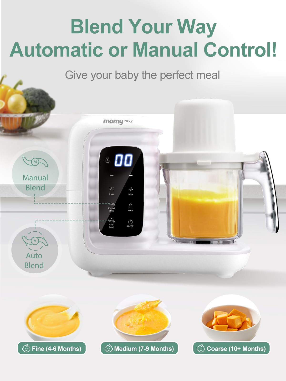 MOMYEASY dishwasher-safe parts simplify cleanup after feeding sessions.