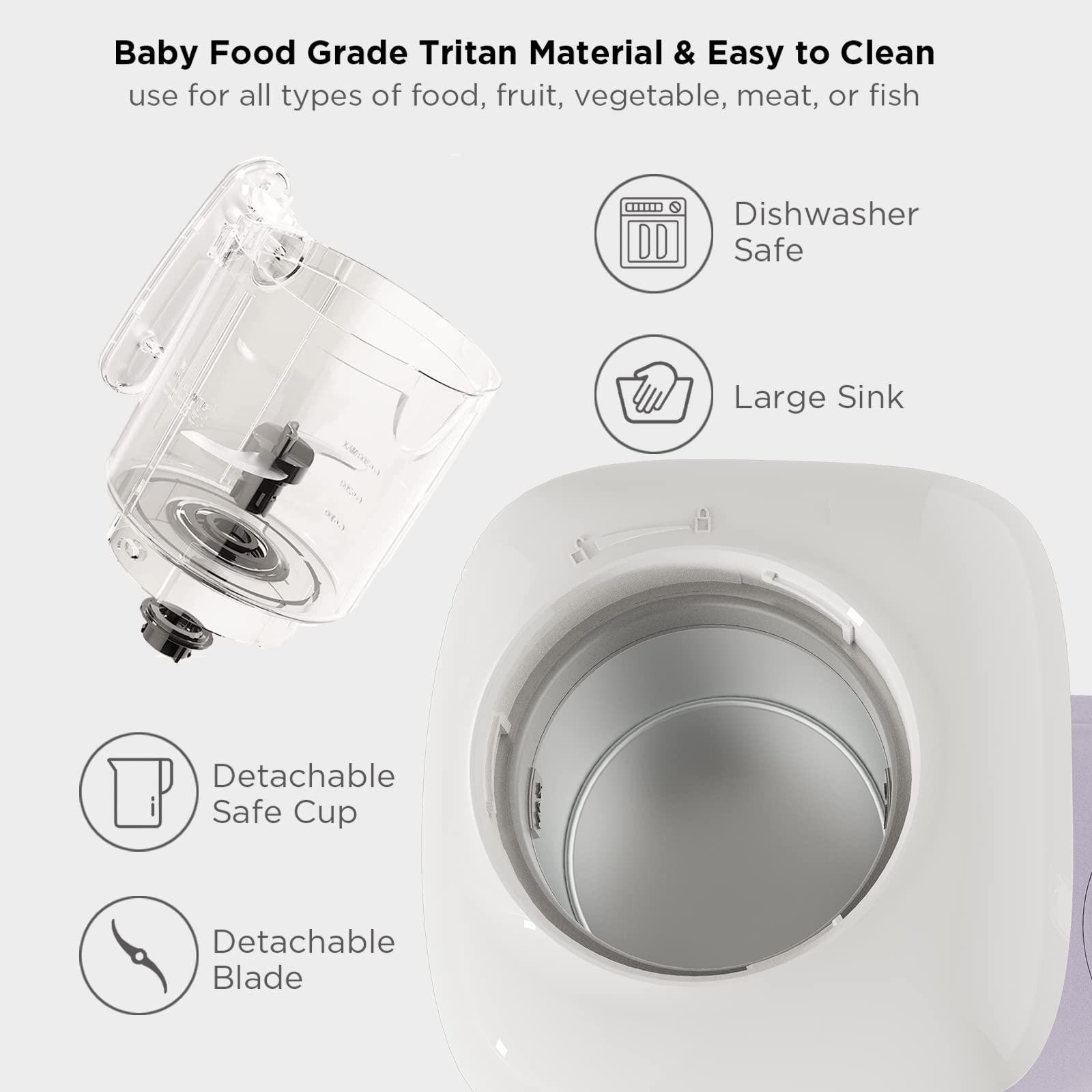 MOMYEASY quick-clean design cuts cleaning time dramatically.