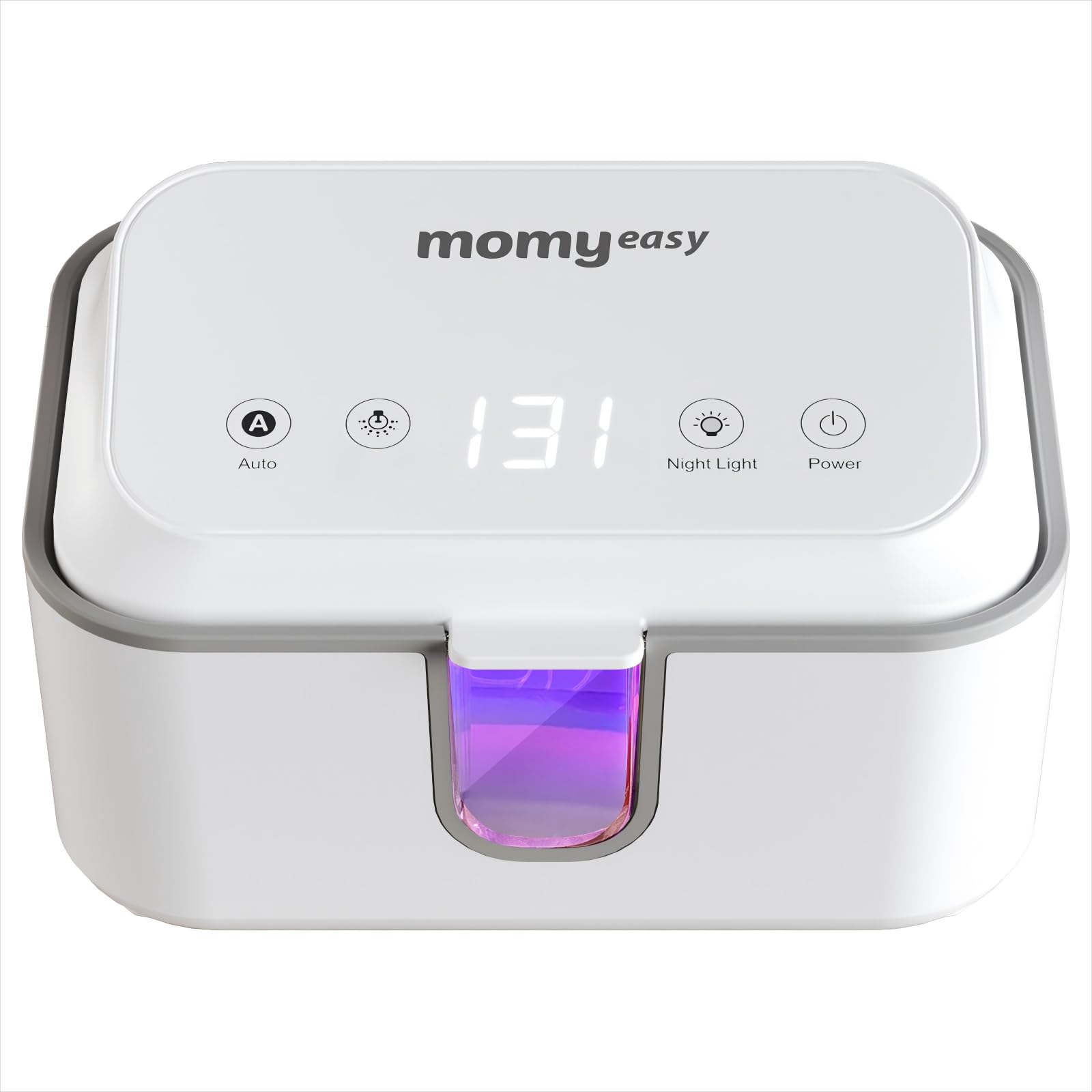 Momyeasy Wipe Warmer front view showing compact design for quick diaper changes.