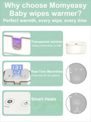 Momyeasy Wipe Warmer refill window enables quick status checks between uses.