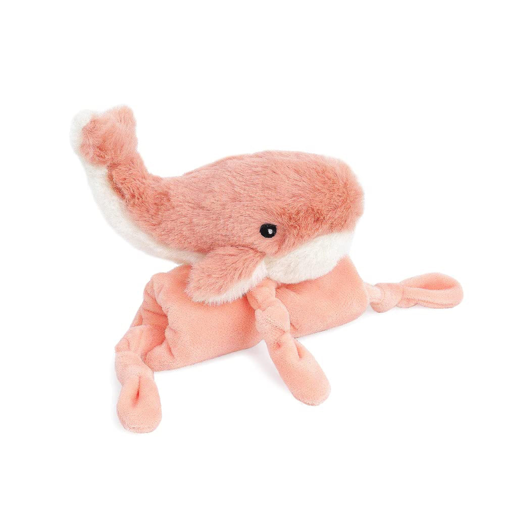 MON AMI Coral Whale Lovey keeps softness after washes, ready for countless naps and gentle hugs.