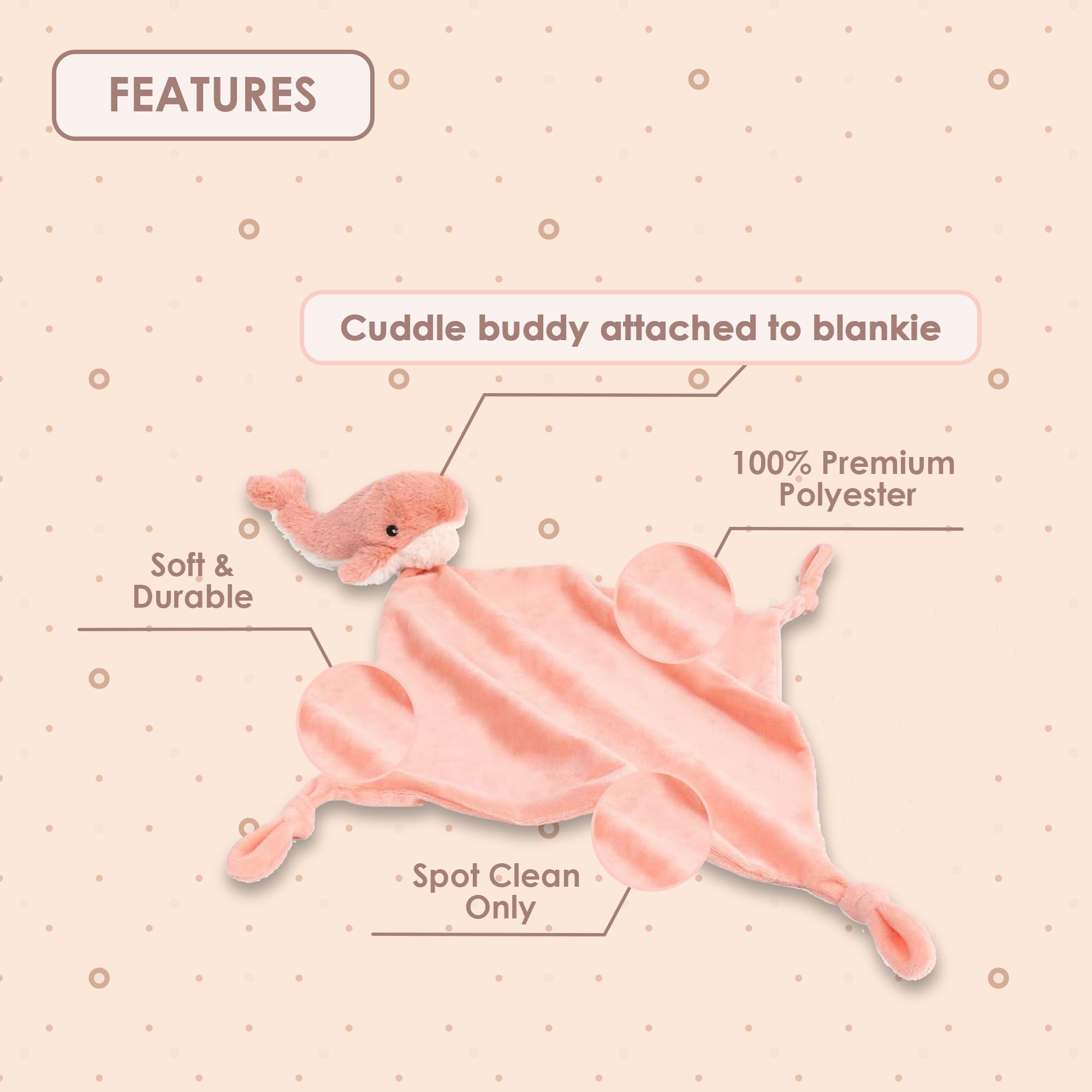 MON AMI Coral Whale Lovey in nursery scene highlights gender-neutral design and ocean motif appeal.
