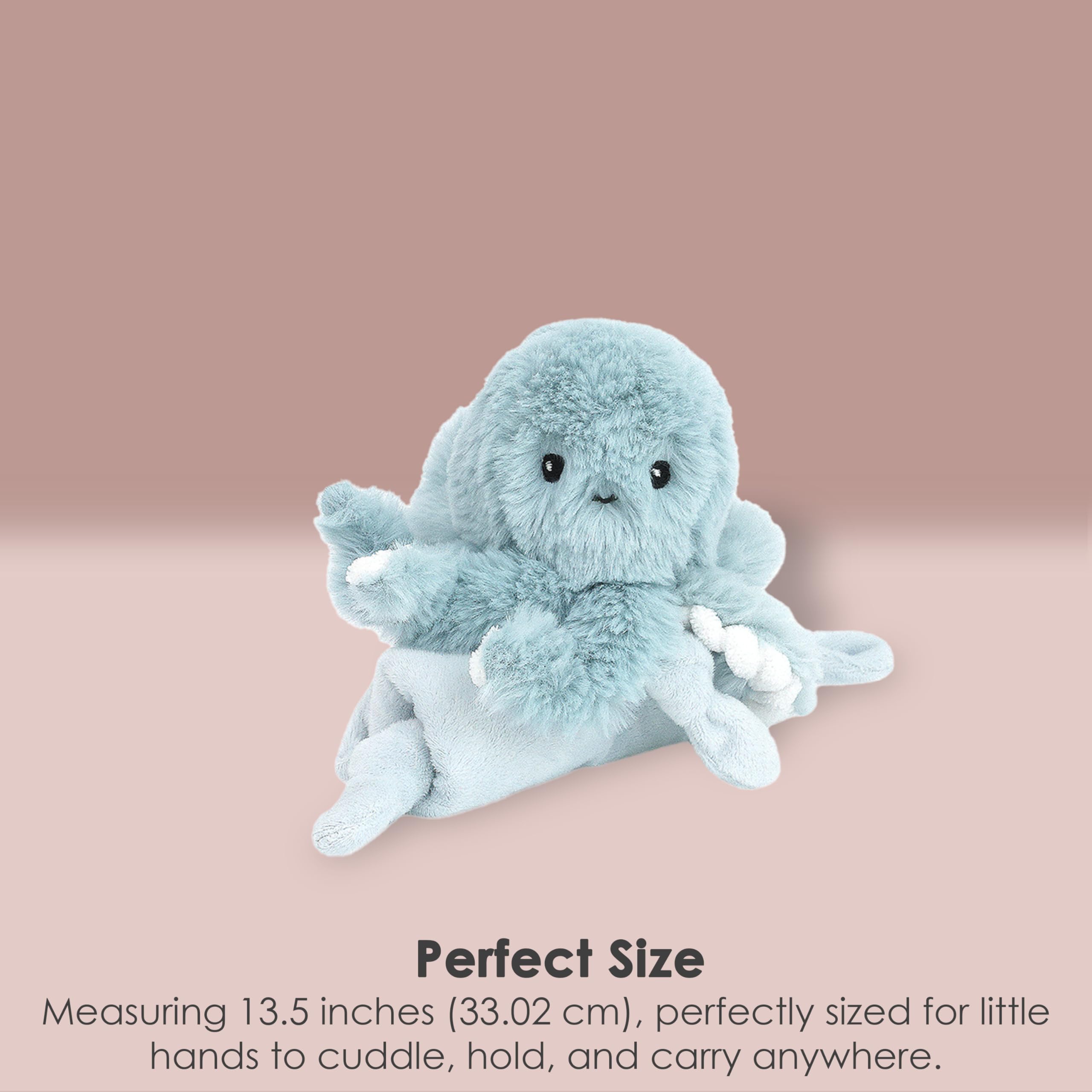 MON AMI Oda octopus plush lovey in stroller illustrates portable comfort on outings.