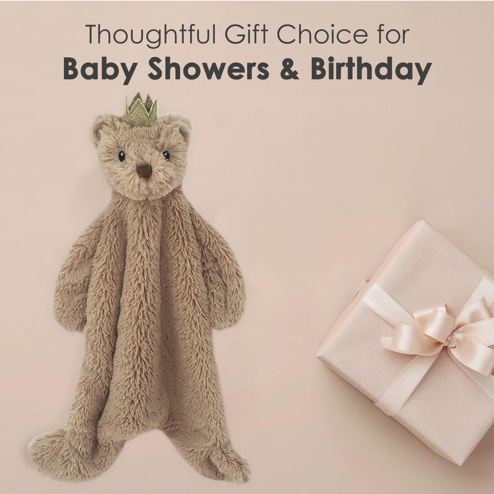 MON AMI Prince Teddy Bear Lovey dimensions 15x6x3 inches, lightweight and portable.