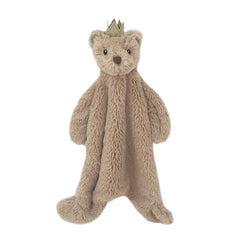 MON AMI Prince Teddy Bear Lovey front view: plush cuddle and cozy security blanket for babies.