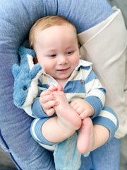 MON AMI Seaborn features embroidered eyes and reinforced stitching for durable baby-safe companionship