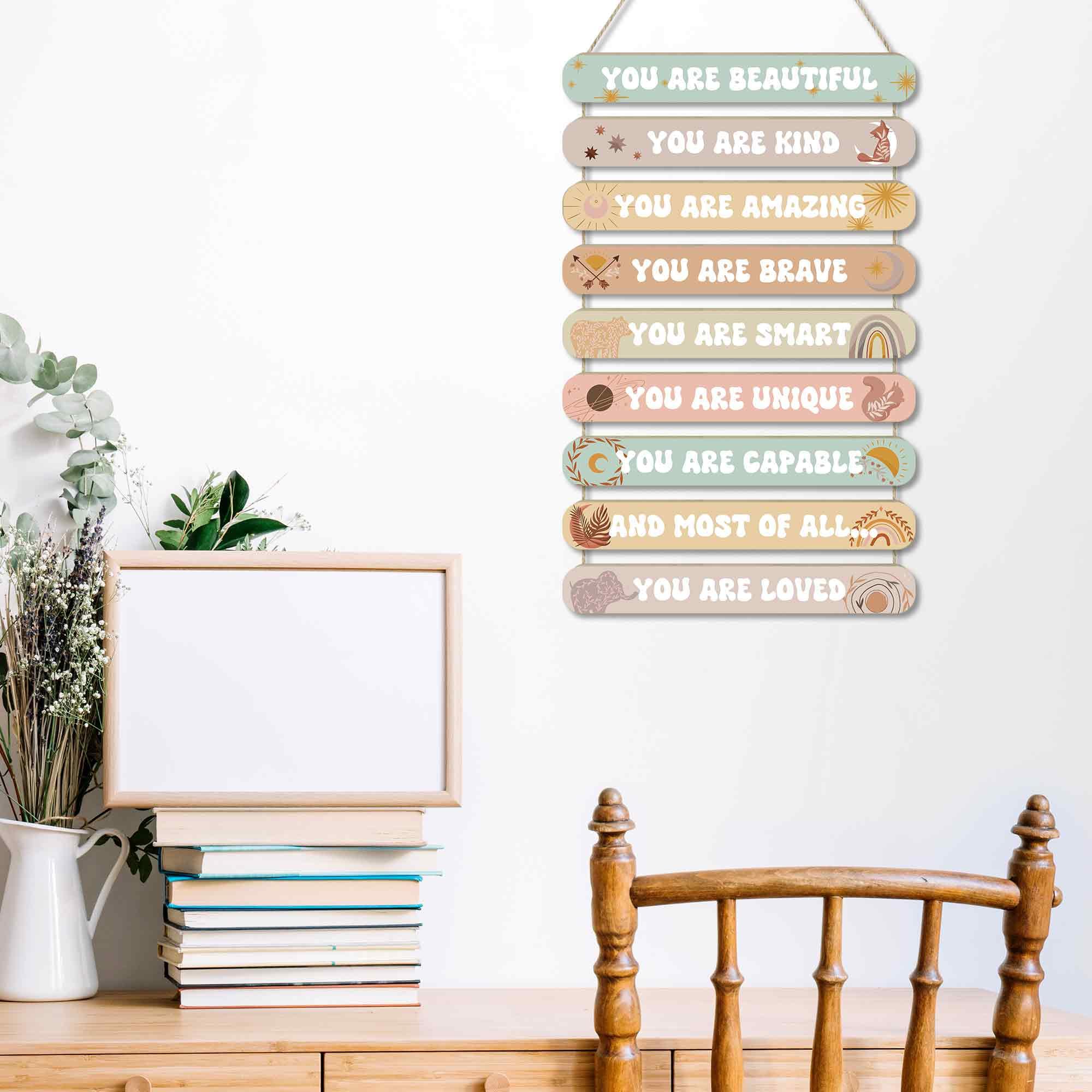 MONALET bedroom and dorm room decor signs add color and motivation.