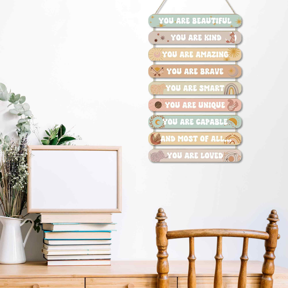 MONALET bedroom and dorm room decor signs add color and motivation.