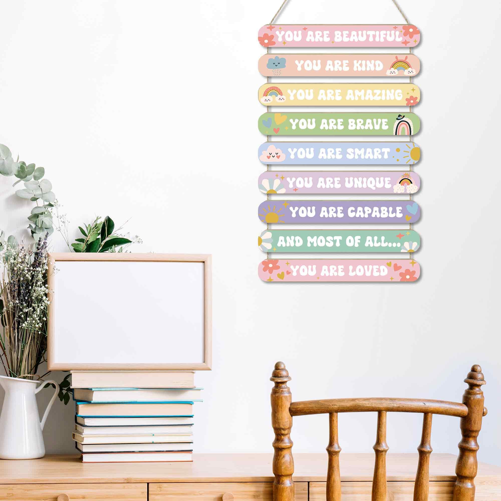 MONALET retro-inspired signs create motivating spaces in playrooms and classrooms.