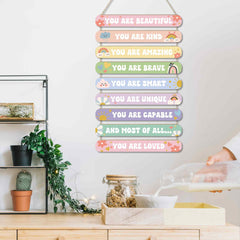 MONALET pastel wall art features easy-hang hemp rope for quick setup.