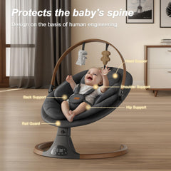 Monamii Baby Swing offers 5 sway motions for calming sessions