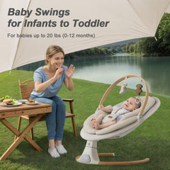 Monamii baby swing five motions provide varied soothing options for infant comfort.