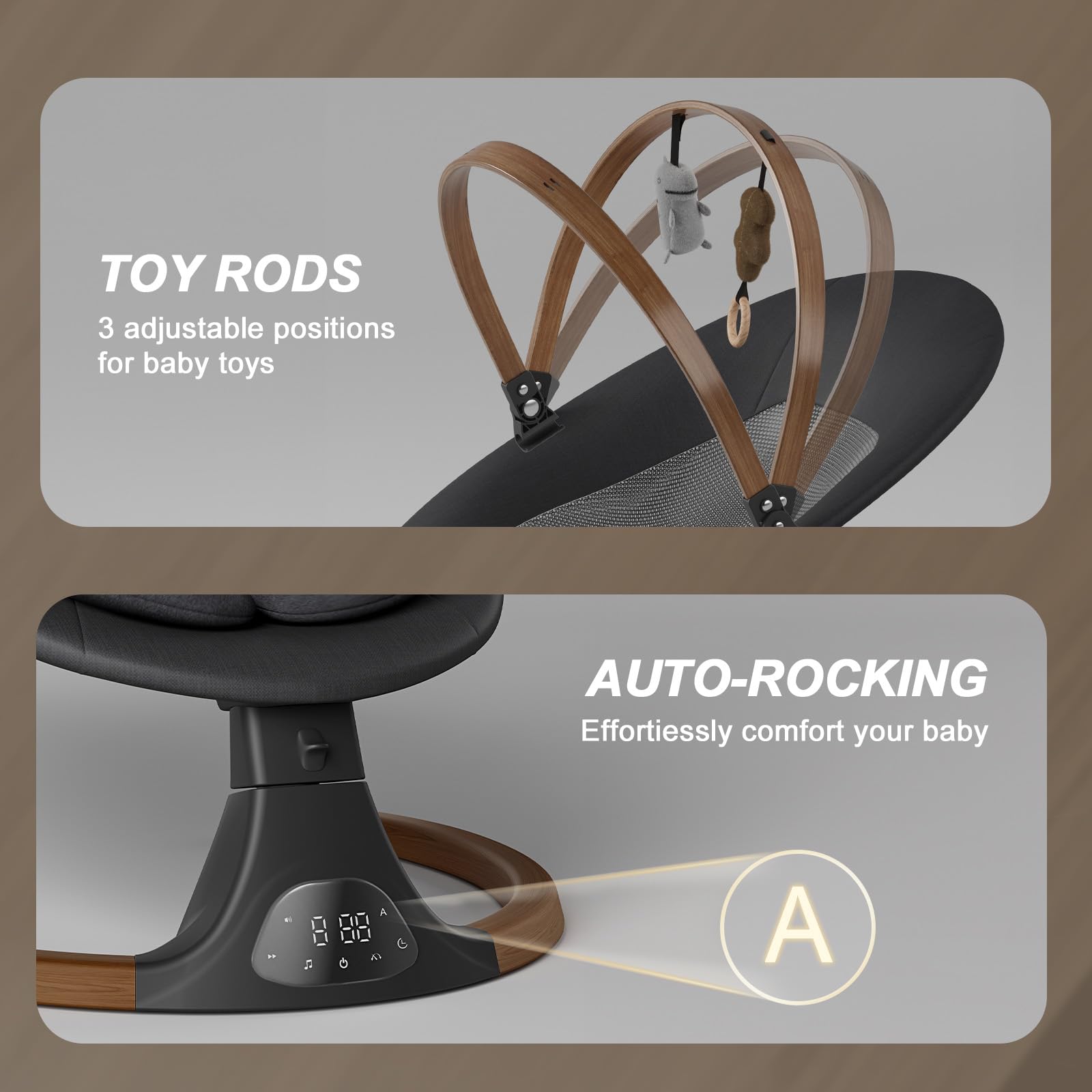 Monamii Baby Swing supports indoor and outdoor use for flexible living spaces