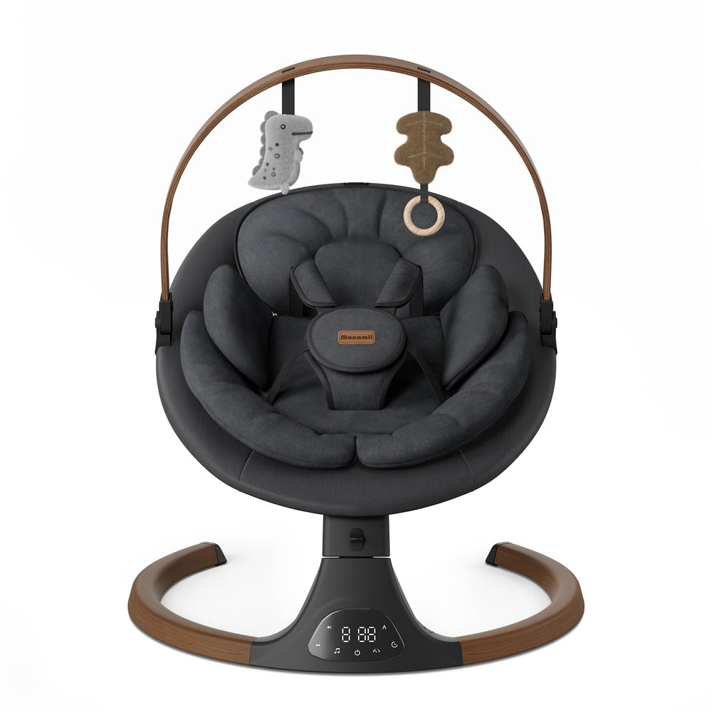 Monamii Baby Swing with music speaker soothes baby during quiet moments