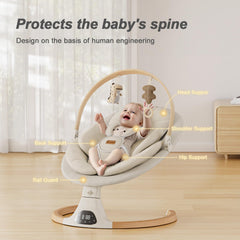 Monamii baby swing remote control panel simplifies adjusting speed and timing from a distance.