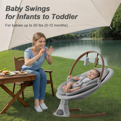 Monamii baby swing remote control panel for easy operation during feeding or soothing.