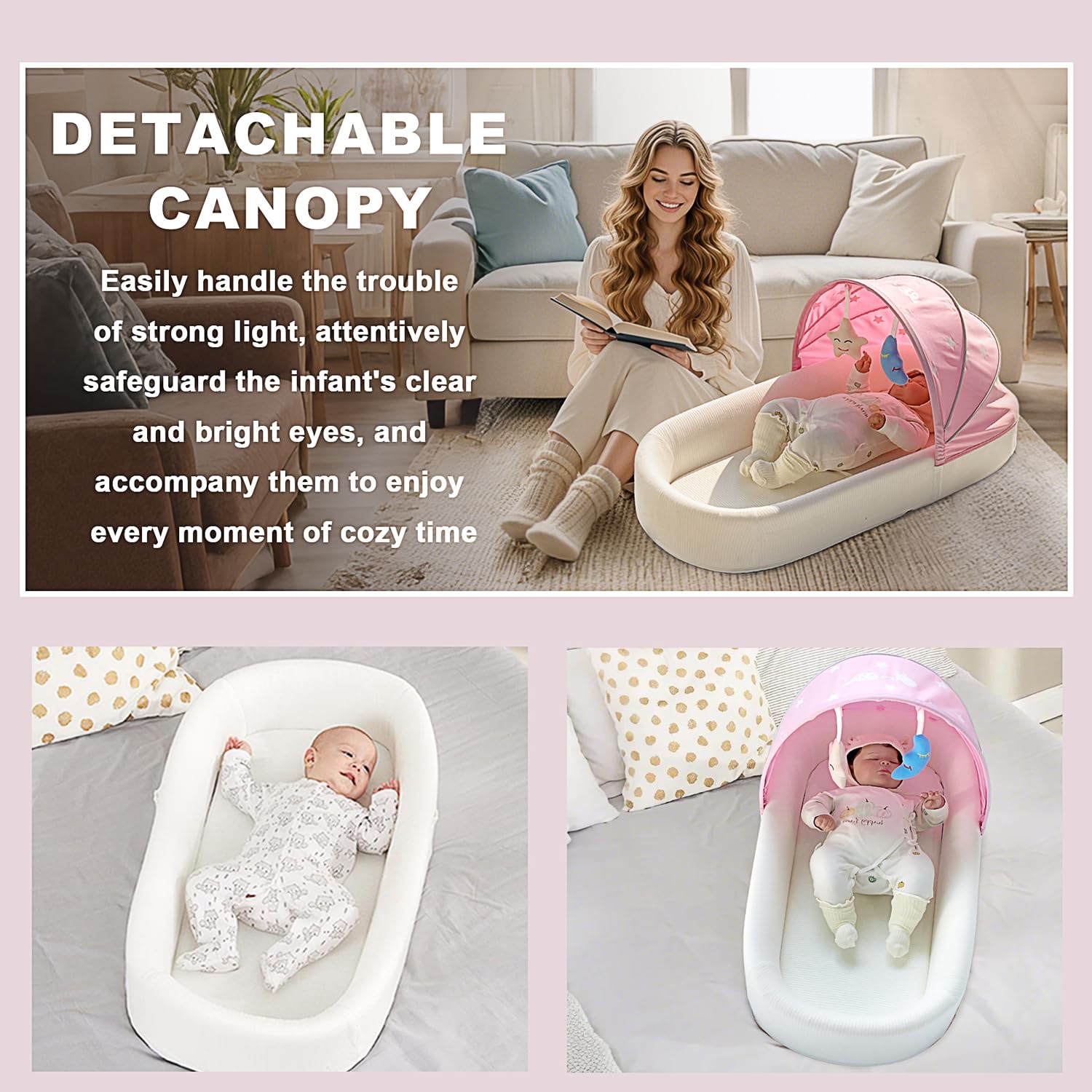 MonGianda washable cover allows quick, hygienic cleaning for busy parents.