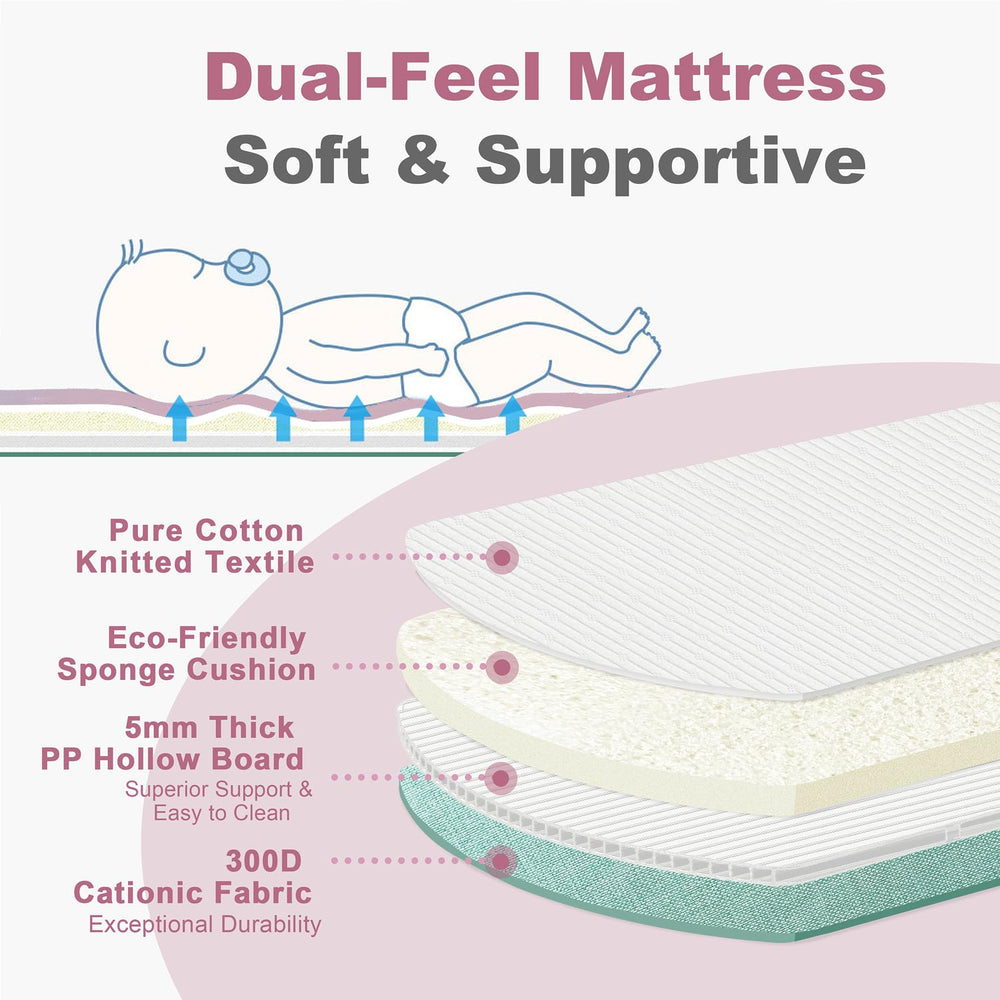 MonGianda cotton cover feels soft and breathable against delicate skin.