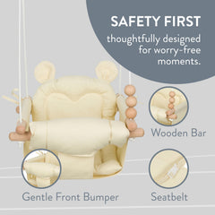 Monkey & Mouse safety-belt ensures secure hold during gentle swinging and toddler-friendly sessions.