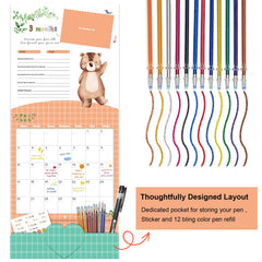 Monking Bright Day month section helps you organize milestones with ease.