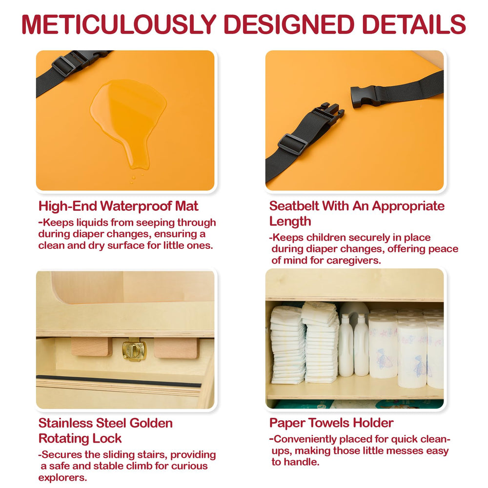 Monläurd baby-changing-table assembly demonstrates quick, parent-friendly setup.