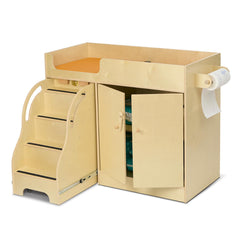 Monläurd birch baby-changing-table front view showing stable design for diaper changes.